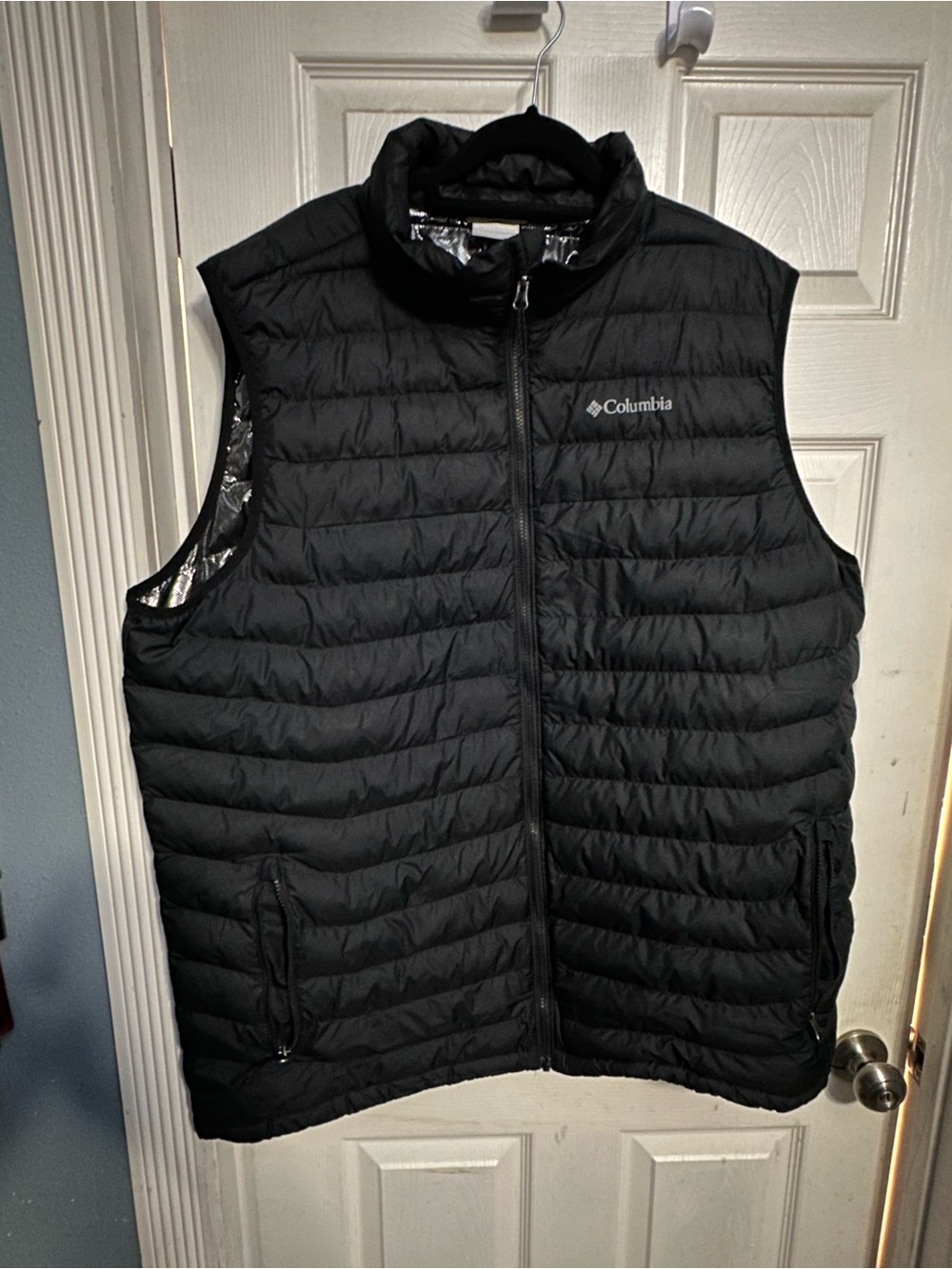 Columbia Men's Black Quilted Packable Vest OMNI HEAT INSULATED 2XT